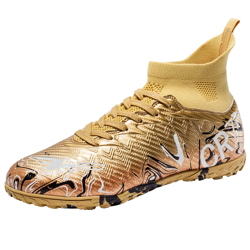 Zapatillas de fútbol profesionales para hombre, transpirables, con tacos largos, resistentes al desgaste y antideslizantes