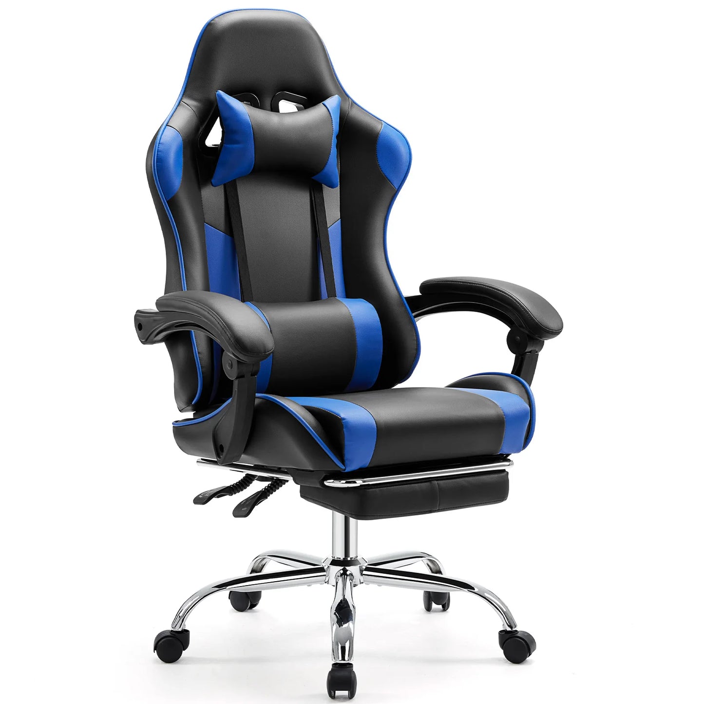 JHK Ergonomic Racing Gaming Chair Adjustable Swivel PU Leather with Headrest and Lumbar Support for Office Computer Living Room