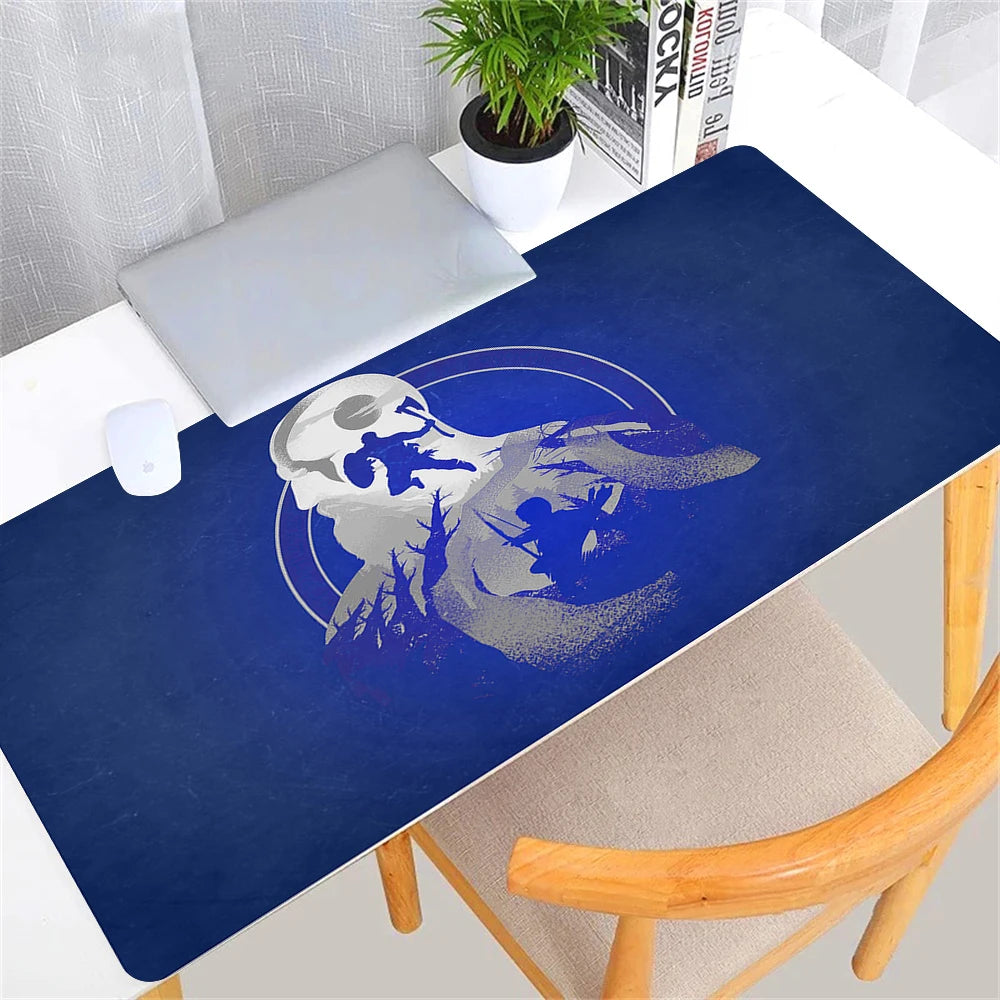 Large Game God of War Mousepad XL Desktop Natural Rubber Desk Mat Kawaii Gaming Accessories Students Writing Pad Desk Mat 80x30