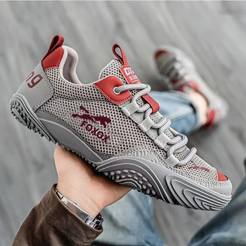 Scarpe da running da uomo traspiranti con tomaia leggera in mesh, suola morbida e confortevole, sneakers sportive casual, calzature estive di tendenza