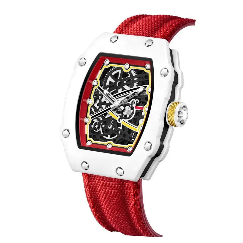 Nuovo orologio da uomo al quarzo ultra sottile a forma di tonneau, best seller di moda, orologio da uomo di marca, orologio di lusso al quarzo