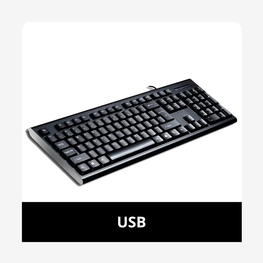 Tastiera singola Q9 USB con porta quadrata per ufficio e casa, PS2 con porta rotonda, cablata per computer desktop