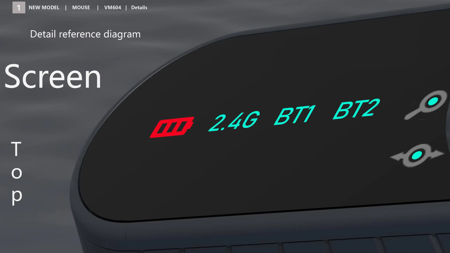 Mouse ergonomico wireless 2.4GHz BT RGB dual mode per laptop, desktop e ufficio, mouse verticale gaming wireless silenzioso