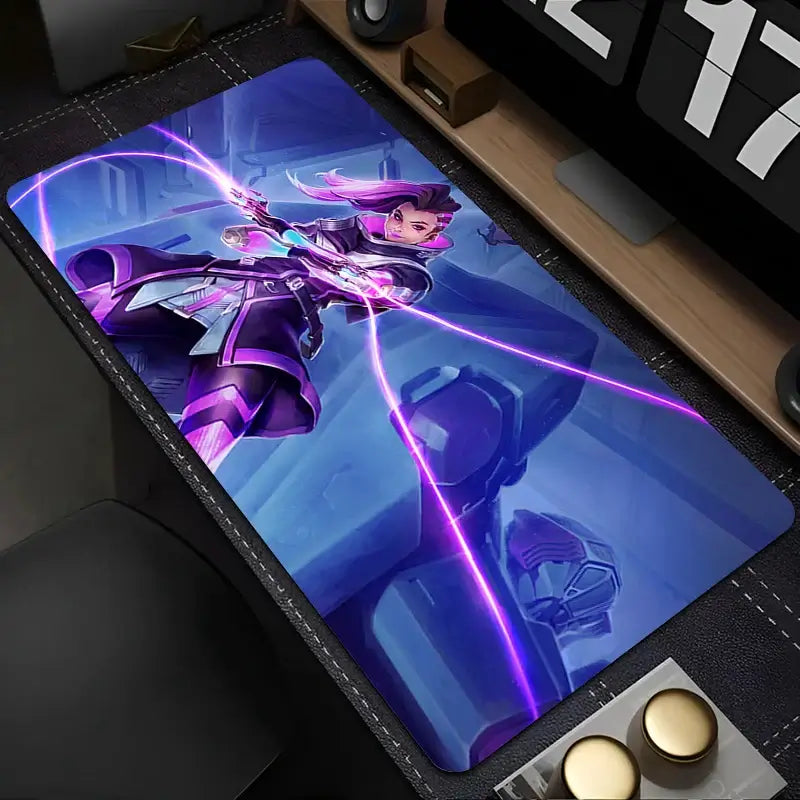Mouse Pad PC Overwatch Sombra Sexy Mousepad Laptop Purple Kawaii Anime Girl Keyboard Pad Gaming Accessories Gamer Desk Mouse Mat