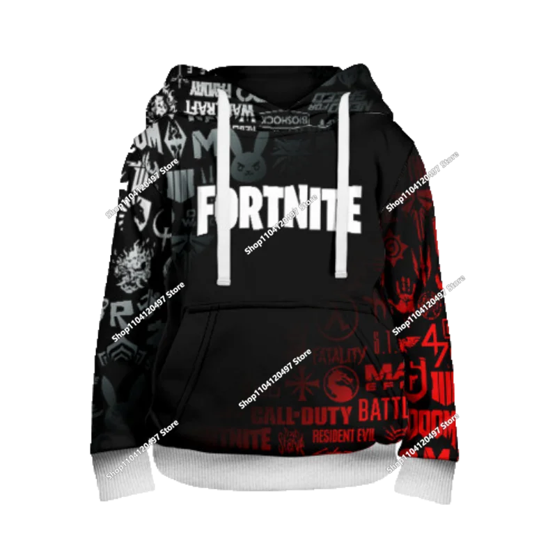 2025 3D New Children's Anime Fortnite Printed Sweater Series Pullover Generation Trend Brand Hoodie Gift