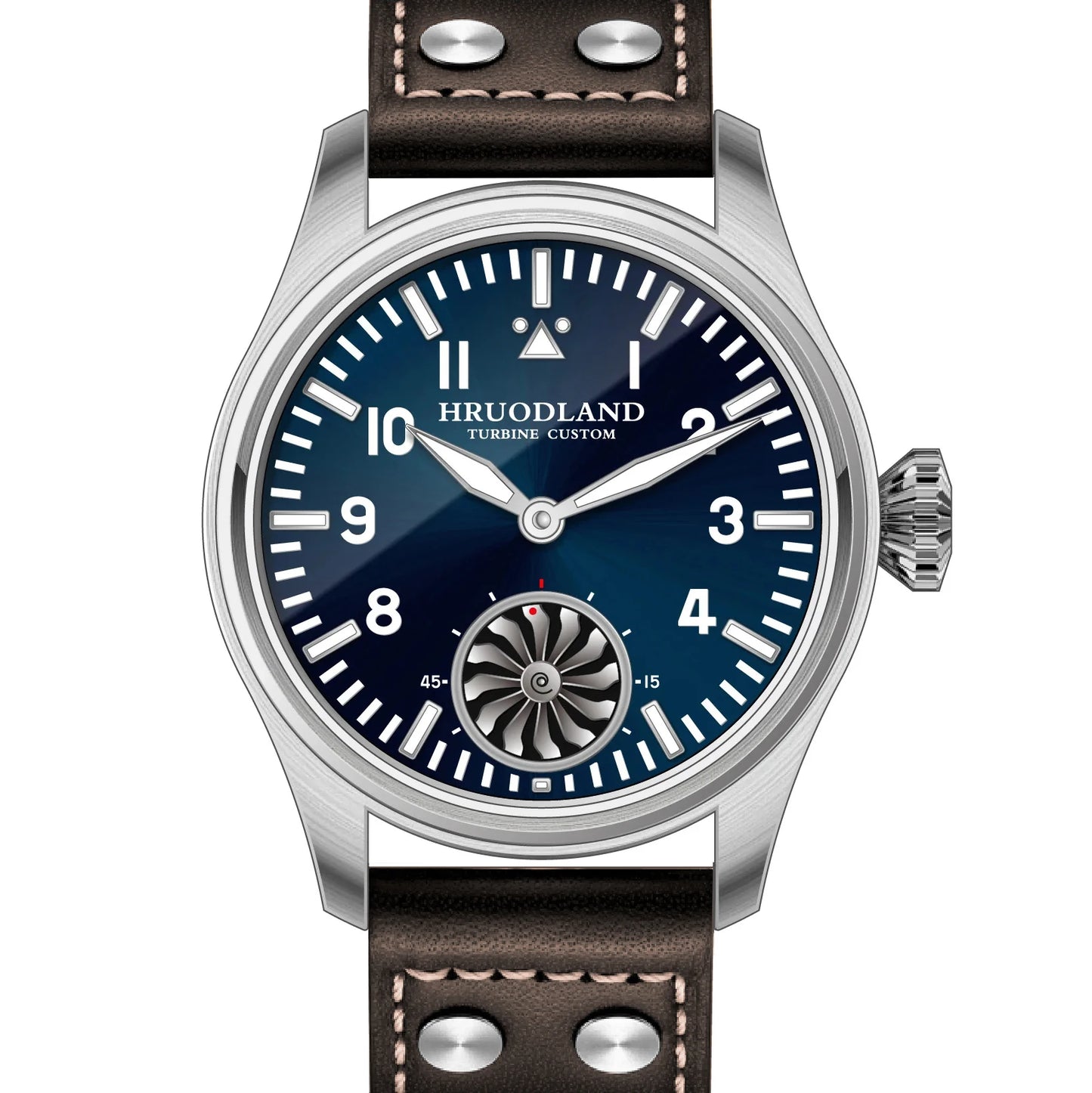 Hruodland Pilot St3620 Retro Men's Manual Mechanical Watch Luxury Sapphire Bgw-9 Night Light Turbine Waterproof 5Bar