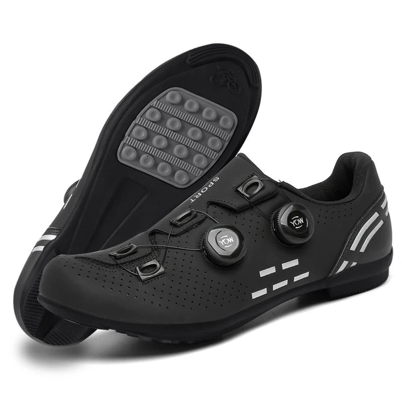 Lock-Free Cycling Shoes, Flat Pedal Shoes for Men, Bike Cleat Sneakers, MTB Bicycle Biking Shoes for Women, Breathable Indoor Boots