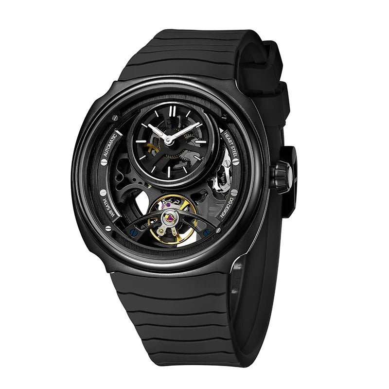 DANIEL GORMAN High Quality Men's Automatic Watch with Stylish Sports Silicone Strap 5 ATM Waterproof Mechanical Watches DG8127