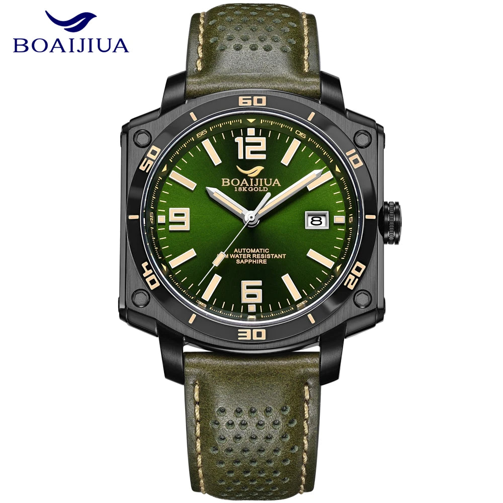 BORIAGE(BOAIJIUA) NH35 Fully Automatic Mechanical Men's Watch Original Design Mechanical Watches Luminous Wristwatch