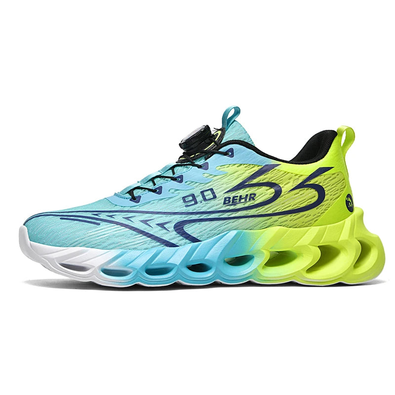 Unisex Sneakers Light Shock-absorbing Soft Soled Professional Running Training Shoes New Rotating Buckle Outdoor Running Shoes