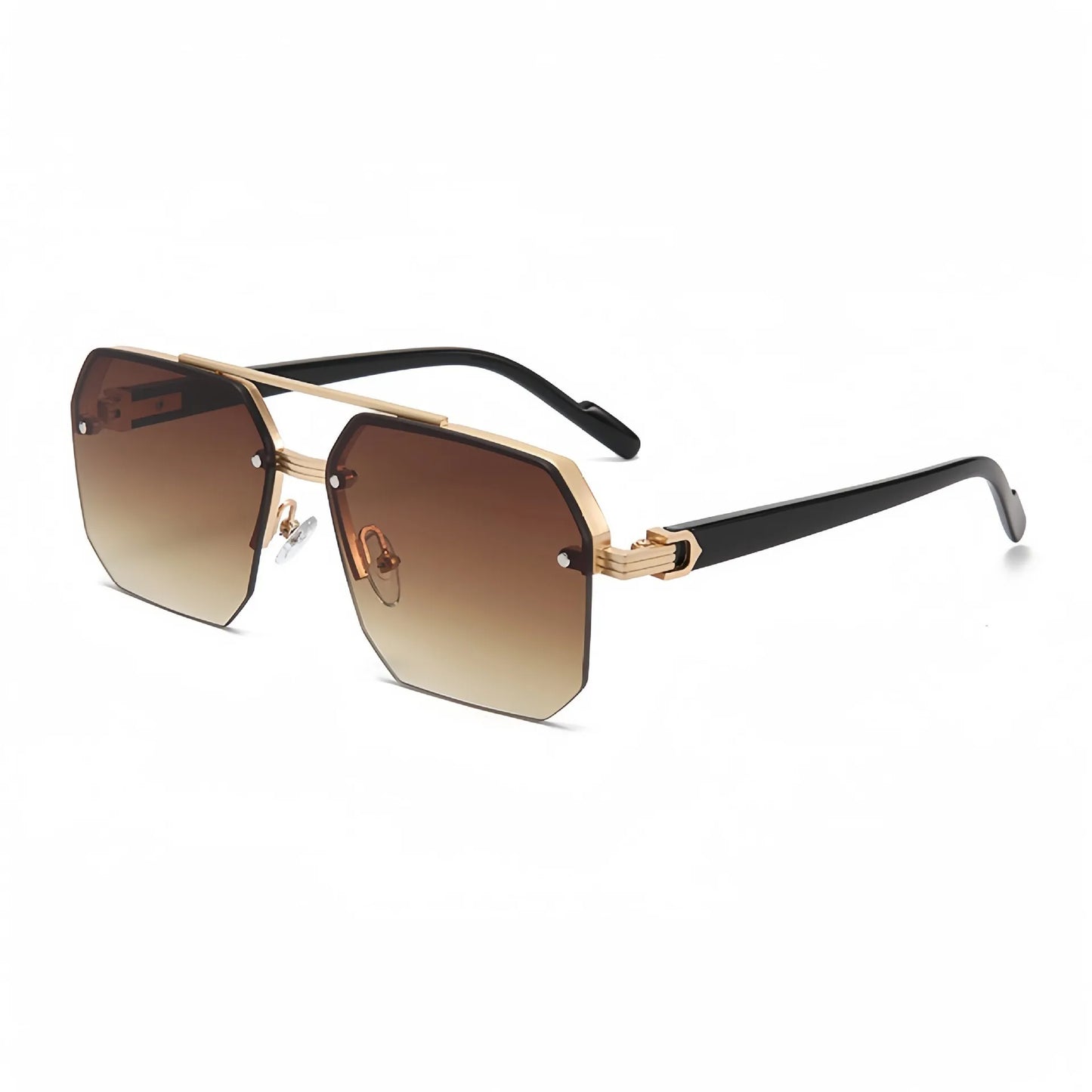 2026New Man Woman Sun Glasses Fashion Versatile UV400 Sunglasses High Quality Half-Frame Shades Unisex Double Beam Design Sunnie