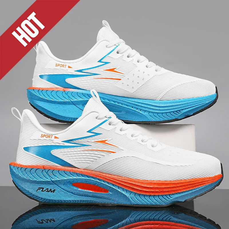 Nuove scarpe da running con piastra in carbonio per maratona, da uomo e donna, sportive, traspiranti, leggere, comode, antiscivolo e casual