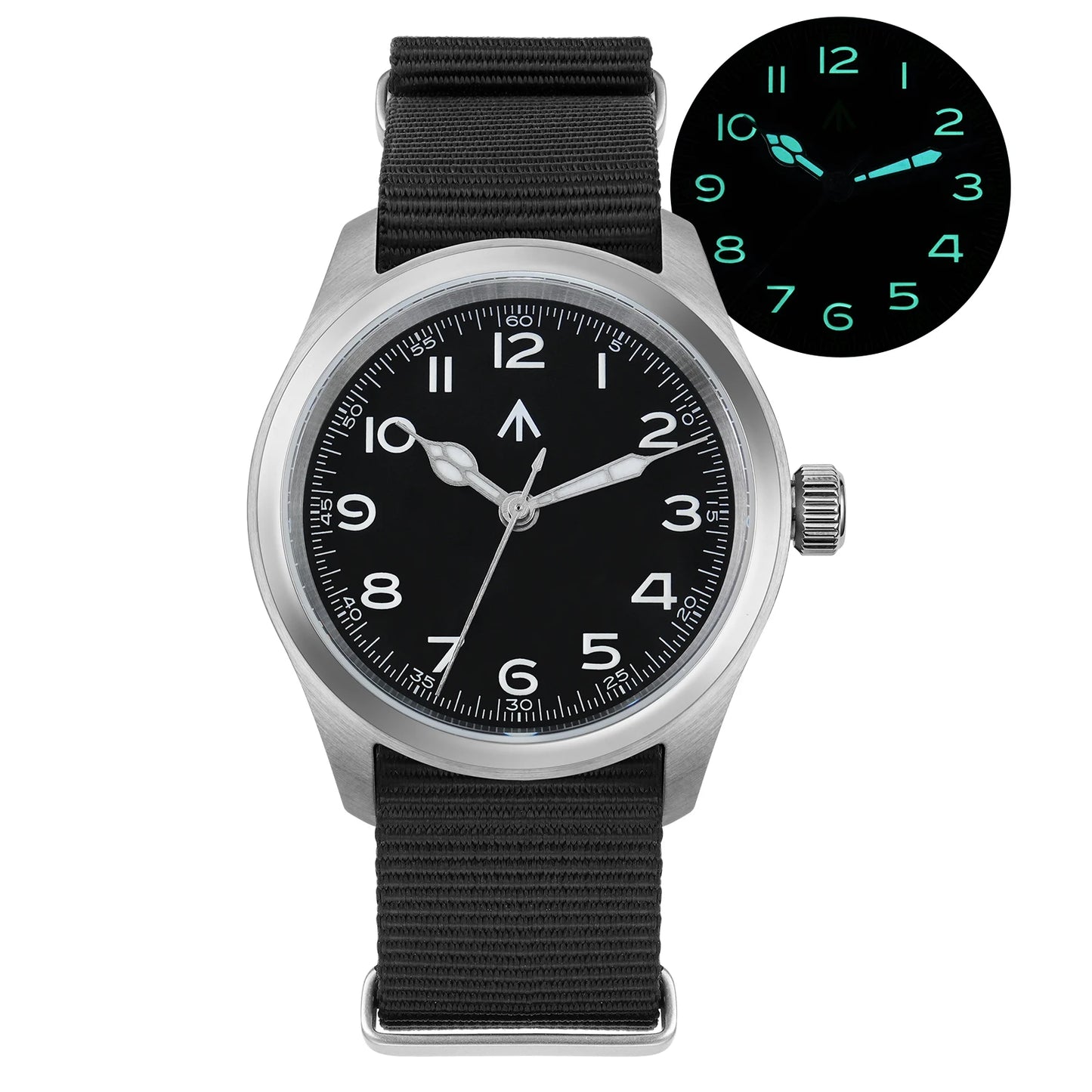 Militado ML08 Quartz Watch VH31 Movement Steel Strip Sapphire Crystal Vintage Watch 10Bar Waterproof BGW9 Luminous Mens Watch