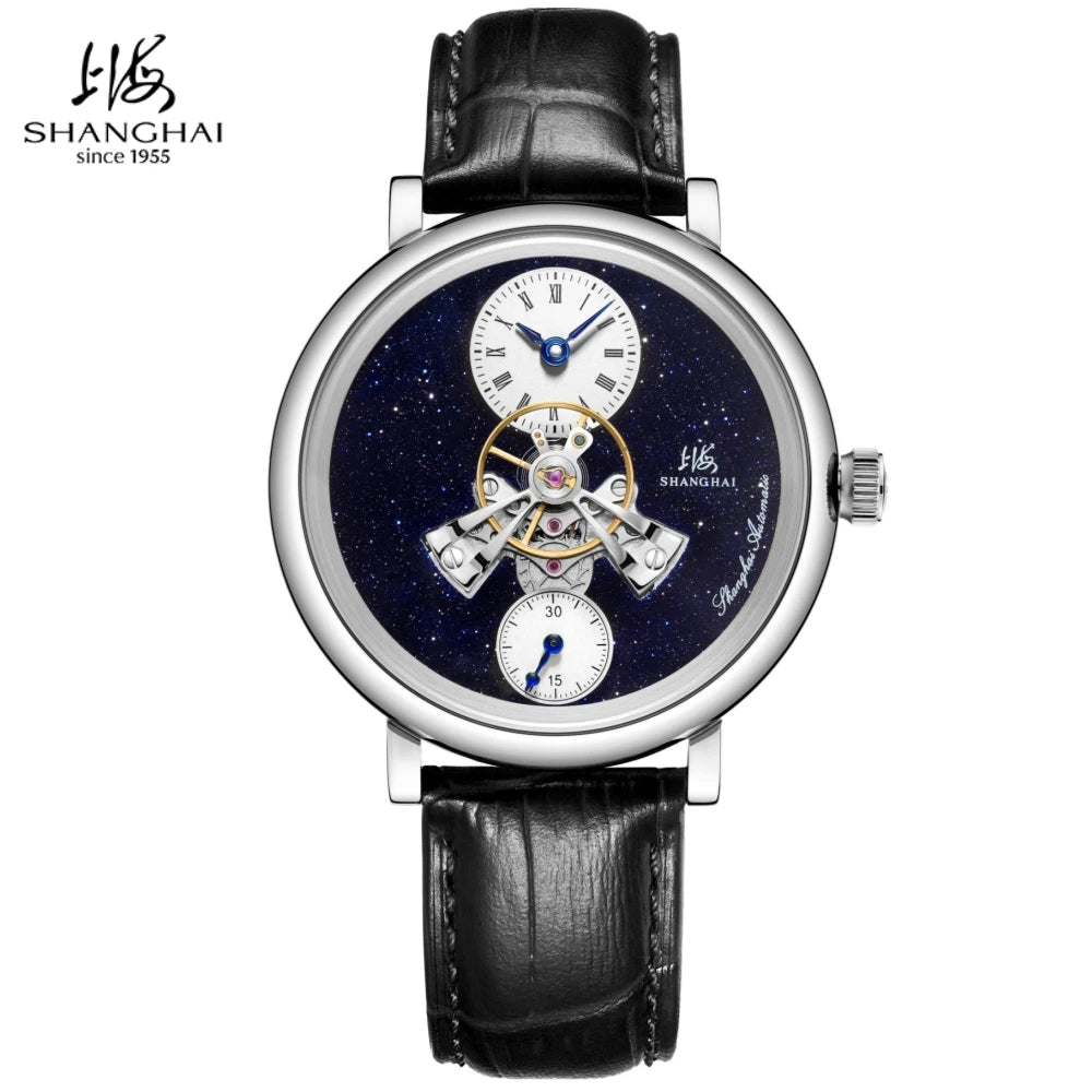 Shanghai The Bund Sky Dome Series Men's Mechanical Watch, 42mm Center Flywheel Automatic, Limited Edition Brand Watch