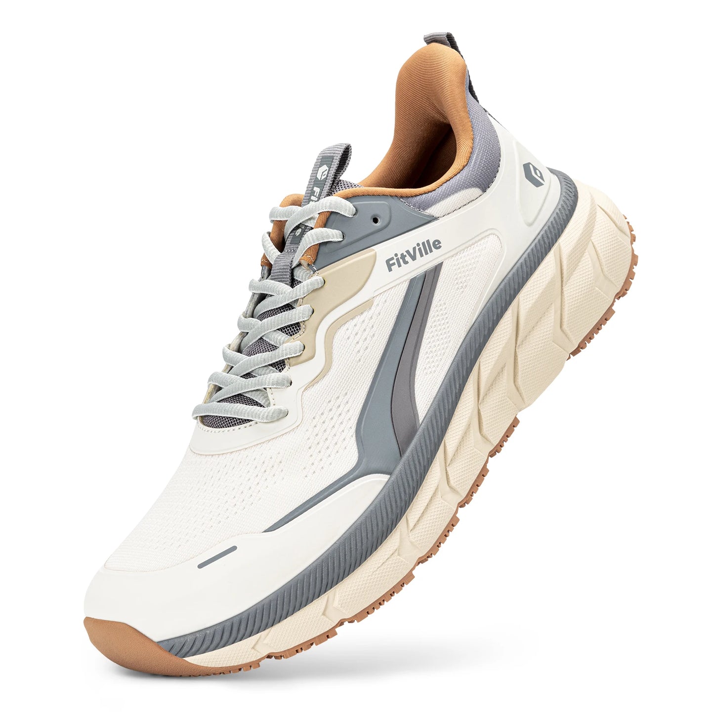 FitVille wide toe box shoes for men, cushioned, extra wide width, non-slip, wide lightweight breathable running shoes