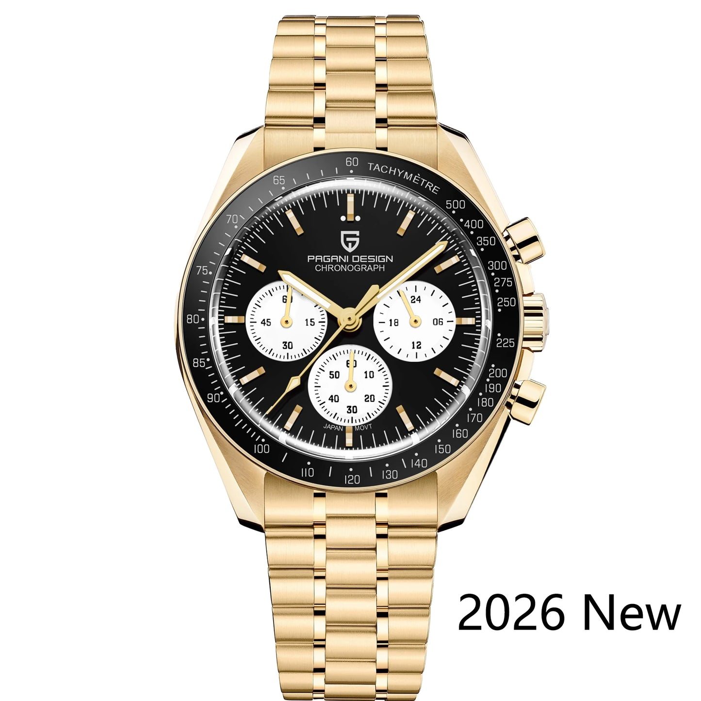 PAGANI DESIGN 2026 New Meteorite pattern dial Luxury Quartz Watch For Men Speed Sport Chronograph AR Sapphire crystal Wristwatch