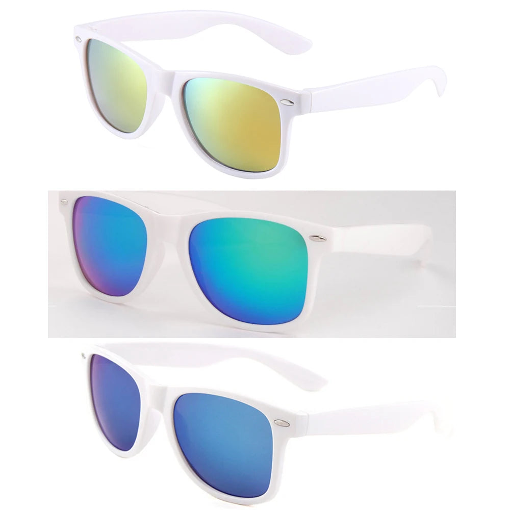 New Brand cool sunglasses New white pc frame Glasses Men Women Sun Glasses Sun Goggles Eyewear Unisex Sunglasses male female