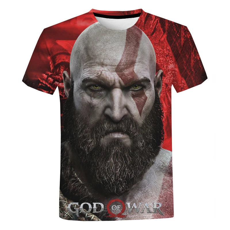 2023 Hot Game God of War 3D Printed T-shirt Men Women Summer Fashion Casual Oversized Streetwear T Shirt Cool Tops Tees