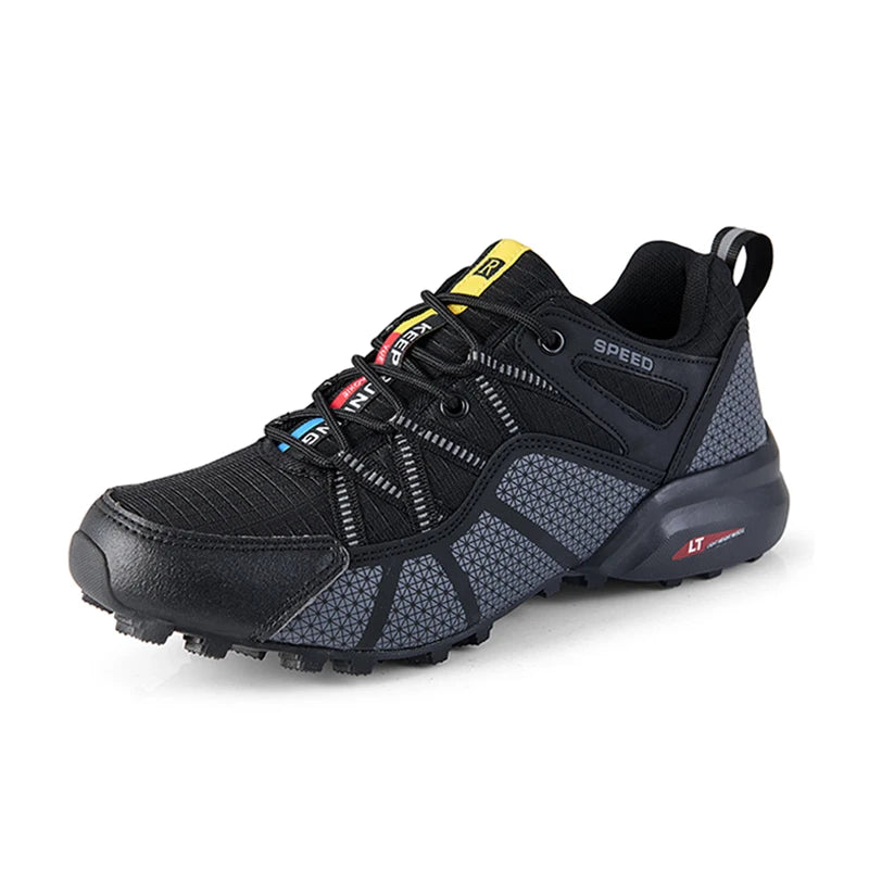 Sapatos de Caminhada para Homem Todo-o-Terreno, Calçado Desportivo Outdoor em Malha Respirável, Antiderrapante e Resistente ao Desgaste, Sapatos de Caminhada e Ciclismo Outdoor