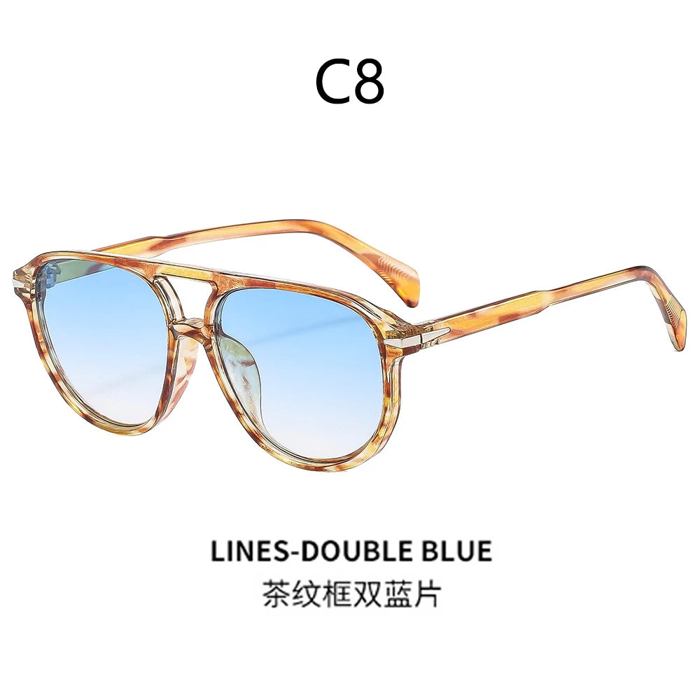 BOYSEEN Beach Sunglasses Man Summer Orange Sun Glasses UV400 Can Do Prescription Glasses Big Frame Blue Eyewear
