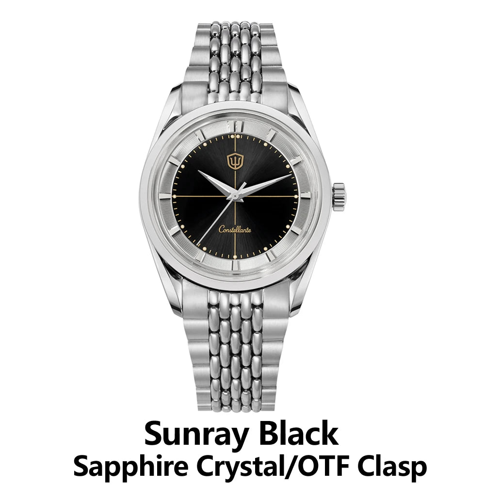 Watchdives WD1954 Arctic Classic 36mm Watch VH31 Sweep Second Movement 316L Stainless Steel Watches Sapphire Crystal Luminova