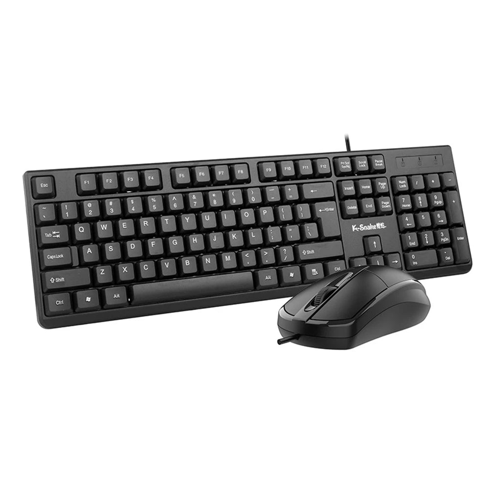 Nuevo teclado USB con cable para PC, ordenador portátil, con ratón óptico con cable para Windows, Mac OS, ordenador de escritorio y laptop PC