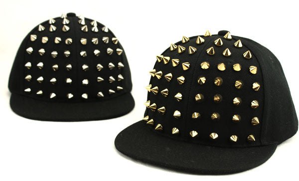 BASEBALL CAPS FOR BOTH Men Women Boys Girls Punk Studded Baseball Hip-Hop Hat Adjustable Snapback Spike Rivet Stud Cap
