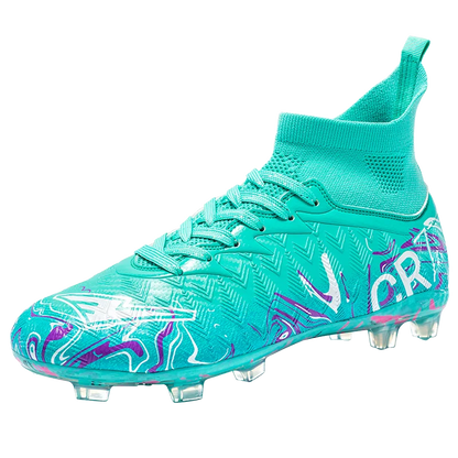 Zapatillas de fútbol profesionales para hombre, transpirables, con tacos largos, resistentes al desgaste y antideslizantes