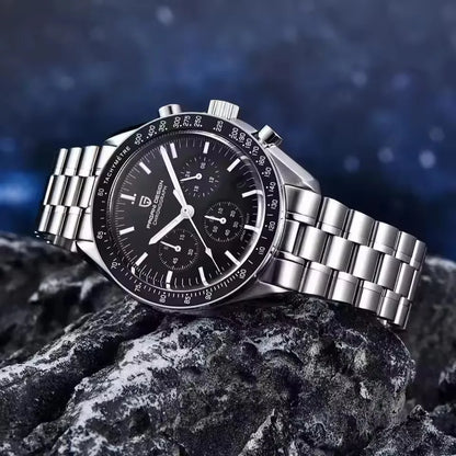 Nuovo orologio da uomo PAGANI DESIGN V6 Moon 2026 Speed Sports, cronografo al quarzo, zaffiro AR e lunetta in ceramica, orologio sicuro