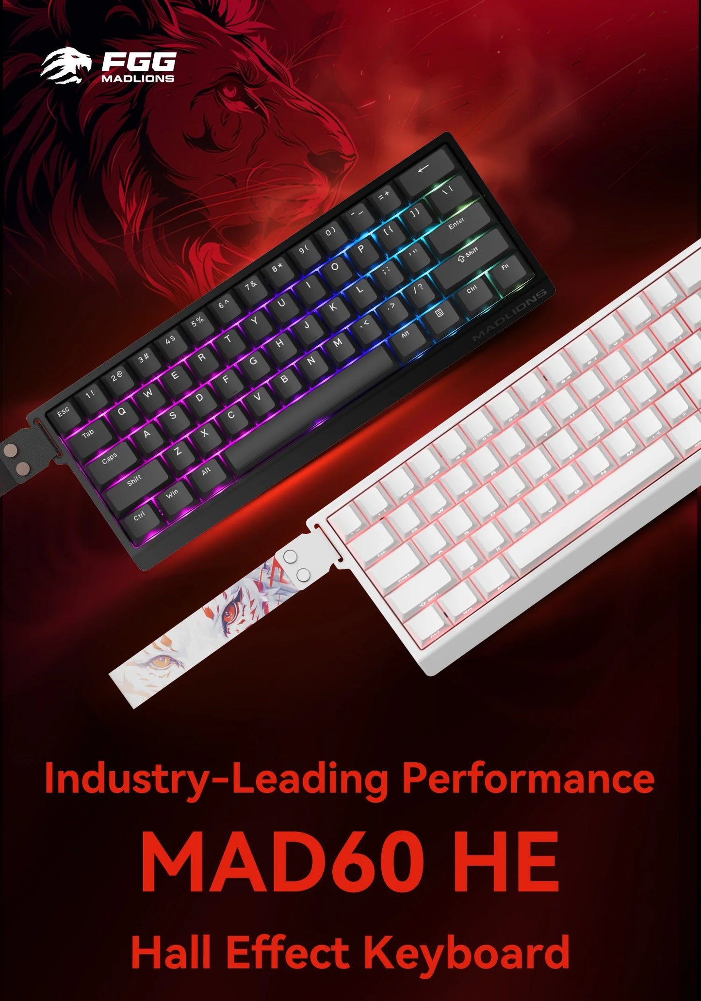 FGG MADLIONS MAD 60/68 Pro Mechanical Keyboard Magnetic Switch Wired 68% Gaming Keyboards Rapid Trigger RGB Customs Keyboards