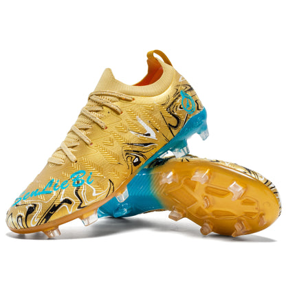 Men's Professional Football Boots High-Top Soccer Cleats FG & TF Sneakers for Outdoor Training & Matches Multi-Color Wear-Resistant