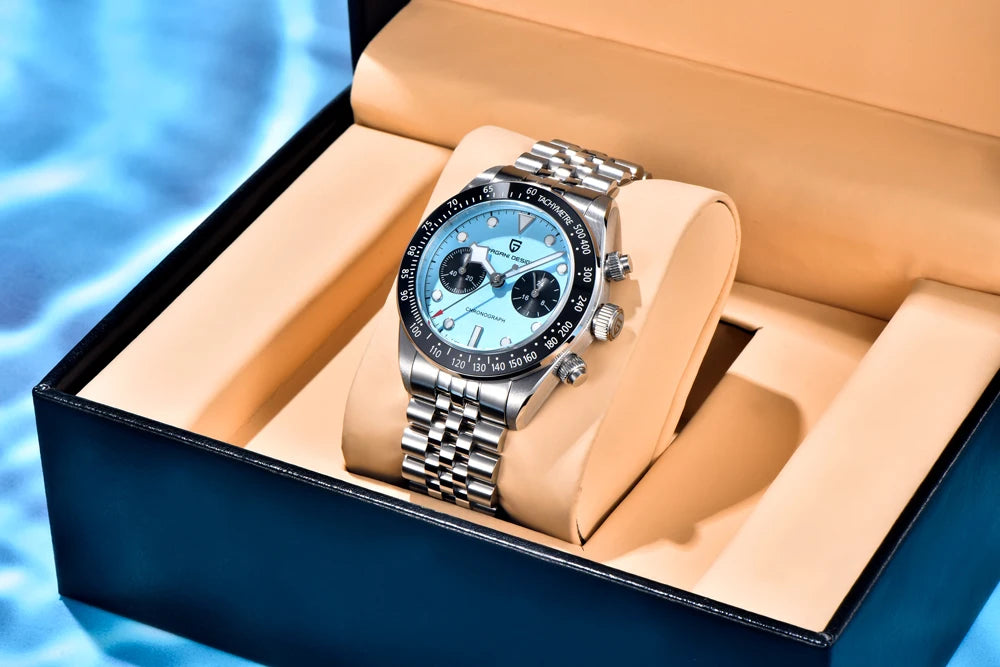 New PAGANI DESIGN 2026 Panda Retro Men's Watch Luxury Quartz Watch Men Speed Chronograph AR Sapphire Luminous Local Shipping