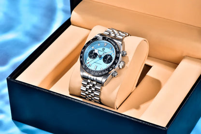 New PAGANI DESIGN 2026 Panda Retro Men's Watch Luxury Quartz Watch Men Speed Chronograph AR Sapphire Luminous Local Shipping