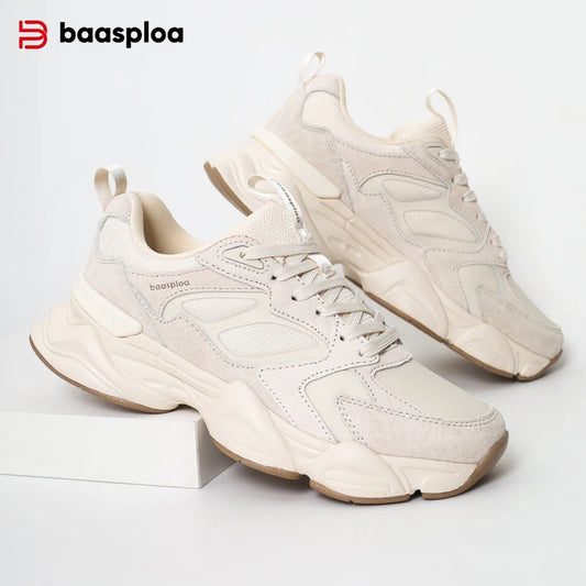 Baasploa Women Running Sneakers Brand Mesh Breathable Comfort Walking Shoes Outdoor Anti-slip Female Casual Jogging Sports Shoes