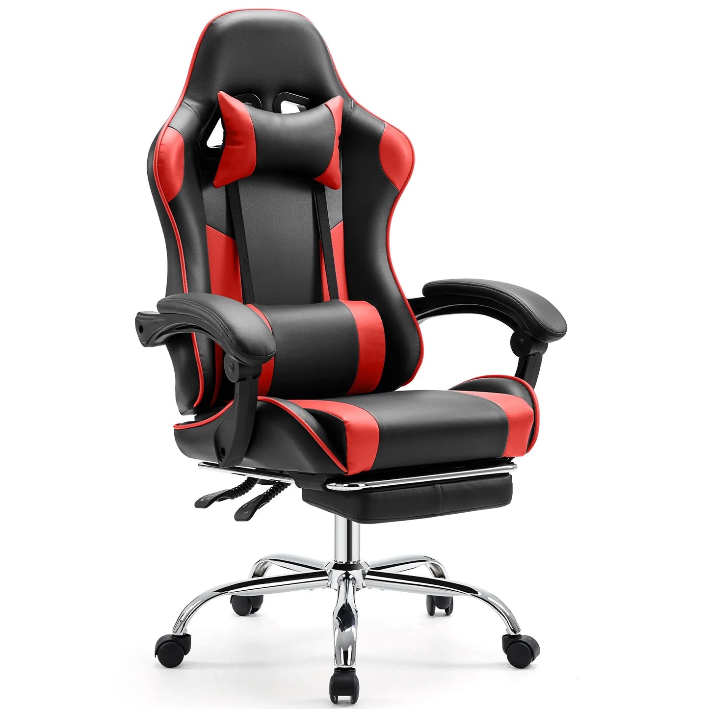 JHK Ergonomic Racing Gaming Chair Adjustable Swivel PU Leather with Headrest and Lumbar Support for Office Computer Living Room