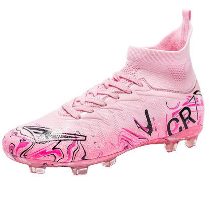 Zapatillas de fútbol profesionales para hombre, transpirables, con tacos largos, resistentes al desgaste y antideslizantes