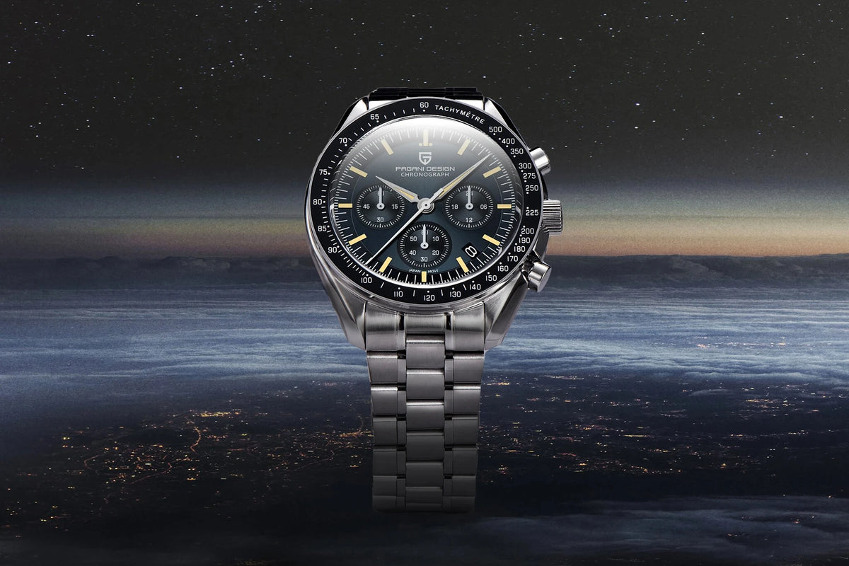 PAGANI DESIGN 2026 Nuovo orologio da uomo rosso di lusso al quarzo, cronografo con data automatica, impermeabile, spedizione locale