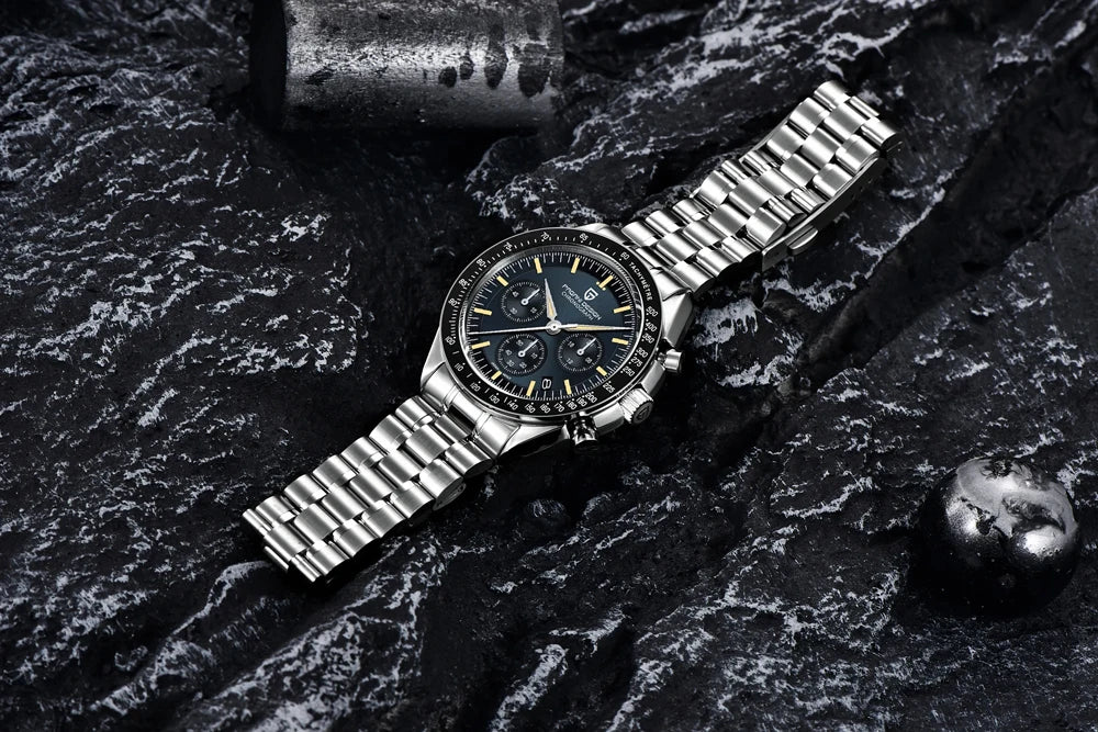 PAGANI DESIGN 2026 Nuovo orologio da uomo rosso di lusso al quarzo, cronografo con data automatica, impermeabile, spedizione locale