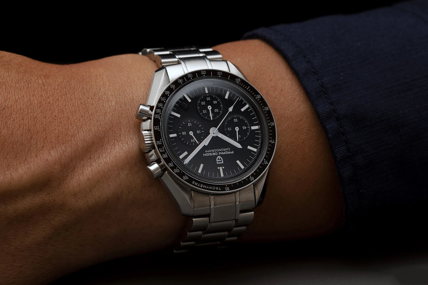 PAGANI DESIGN 2026 New V6 Moon Watches Men Luxury Quartz Watch For Men Speed Sport Chronograph AR Sapphire crystal Wristwatch