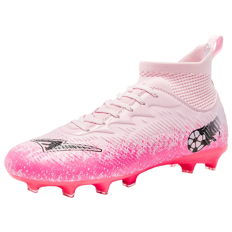 Pro Performance High-Cut Soccer Boots FG Long Studs Breathable Lightweight Cleats for Outdoor Grass Matches and Daily Training
