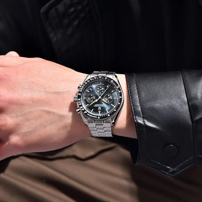 PAGANI DESIGN 2026 New V6 Moon Men's Watch Luxury Quartz Speed Sports Chronograph Watch For Men Watch AR Sapphire Glass Local Shipping