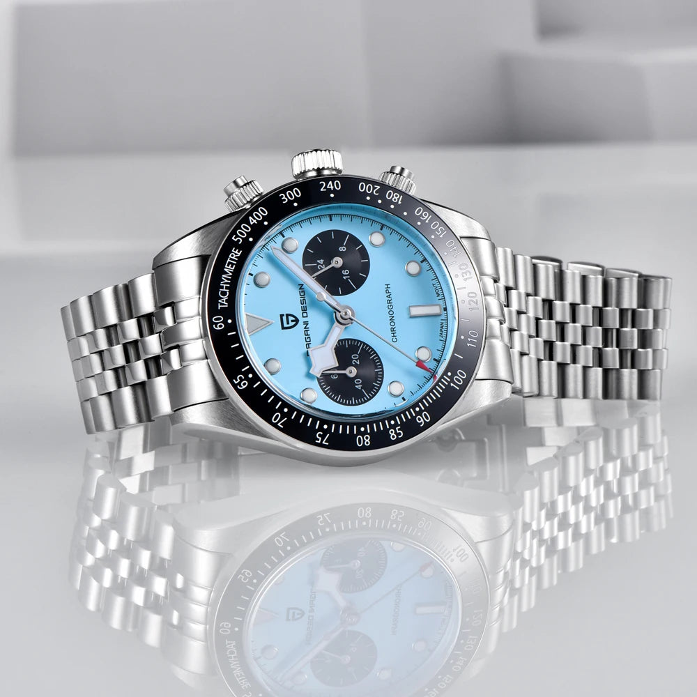 New PAGANI DESIGN 2026 Panda Retro Men's Watch Luxury Quartz Watch Men Speed Chronograph AR Sapphire Luminous Local Shipping