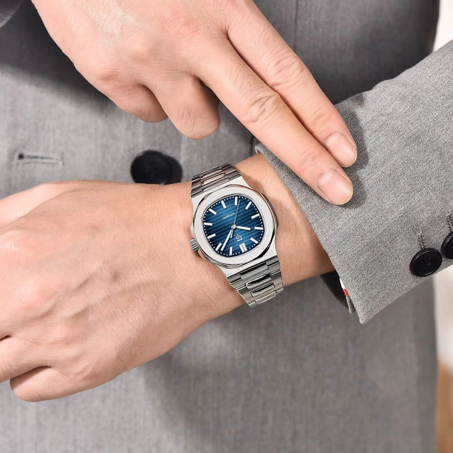 PAGANI DESIGN 2026 New Luxury Automatic Watch Men's Mechanical Wristwatch Stainless Steel Sapphire glass 40MM Barrel dial Watch