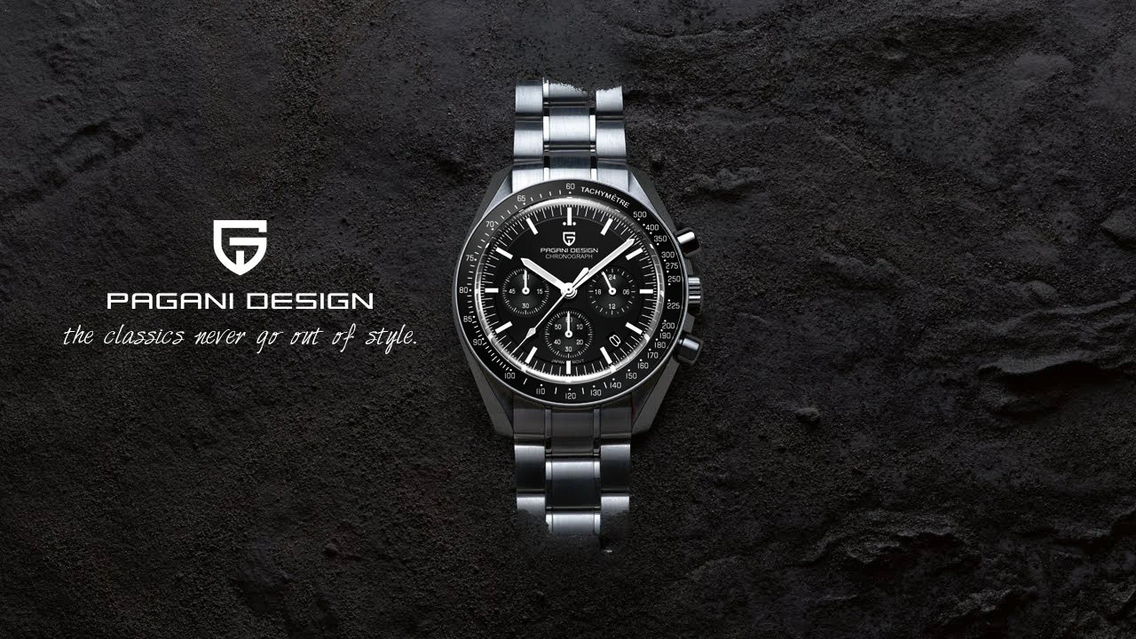 PAGANI DESIGN 2026 New V6 Moon Watches Men Luxury Quartz Watch For Men Speed Sport Chronograph AR Sapphire crystal Wristwatch
