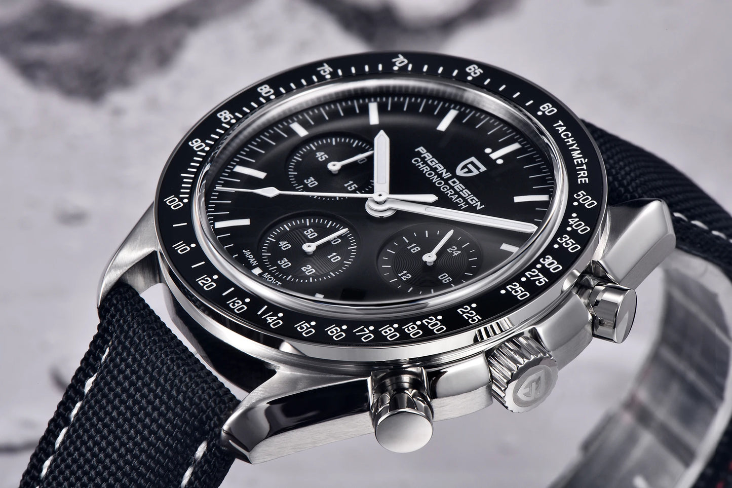 PAGANI DESIGN 2026 New V6 Moon Watches Men Luxury Quartz Watch For Men Speed Sport Chronograph AR Sapphire crystal Wristwatch