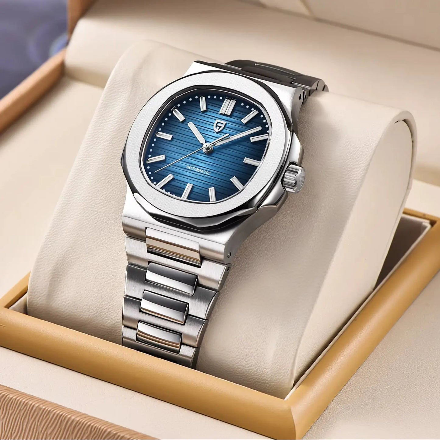 PAGANI DESIGN 2026 New Luxury Automatic Watch Men's Mechanical Wristwatch Stainless Steel Sapphire glass 40MM Barrel dial Watch