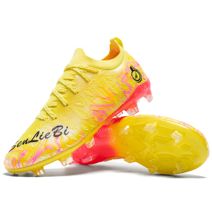 Men's Professional Football Boots High-Top Soccer Cleats FG & TF Sneakers for Outdoor Training & Matches Multi-Color Wear-Resistant