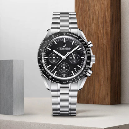 Nuovo orologio da uomo PAGANI DESIGN V6 Moon 2026 Speed Sports, cronografo al quarzo, zaffiro AR e lunetta in ceramica, orologio sicuro