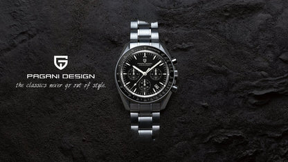 PAGANI DESIGN 2026 New V6 Moon Men's Watch Luxury Quartz Speed Sports Chronograph Watch For Men Watch AR Sapphire Glass Local Shipping