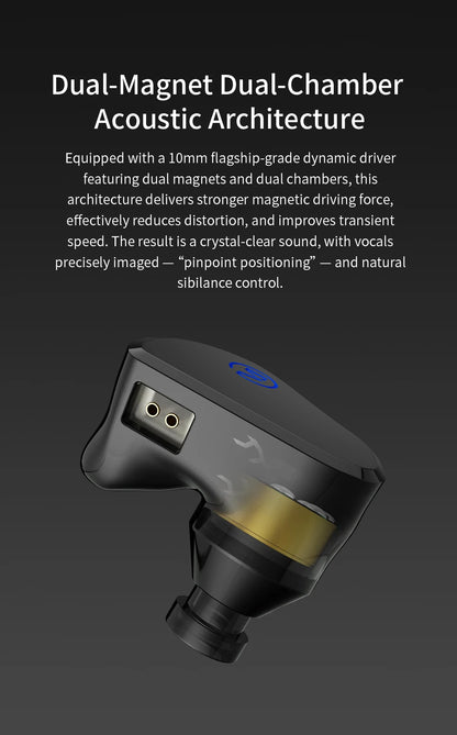 CVJ X R2E3 Medusa  Dynamic Driver In-Ear Earphone Dual Layer Acoustic Design Venting System Perfect for Audiophiles Unleash